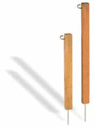 Pattisson Teak Chain Rope Stakes with Spike & Hook